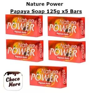 Nature Power Papaya Aura Soap 125g x 5Pcs