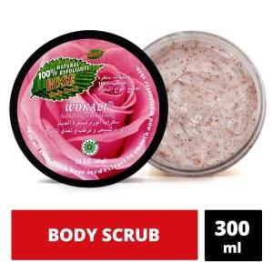 Wokali Rose Face Body Scrub 300ml Softening Moisturizing