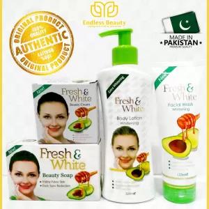 Fresh and White Beauty Cream , Body Lotion , Face Wash and B