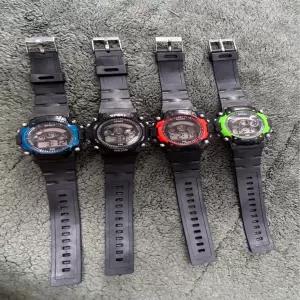 Green Face Mens Electronic Watch School Students Simple Spo