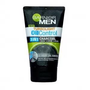 Garnier Men Oil Control 3In1 Charcoal Wash, Scrub & Mask