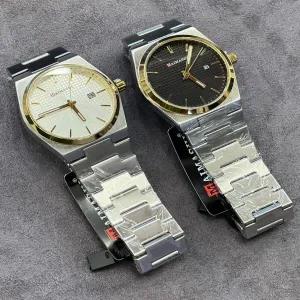 SILVER STRAP BLACK FACE New Boys Casual Simple Watch