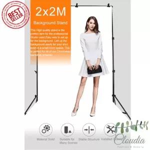 Generic 2x2M Aluminum Alloy Background Stand Black Photography