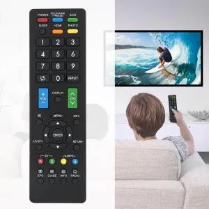 Black Sharp LCD/LED TV Remote Control with 3D Button [Huayu RM-L1238]