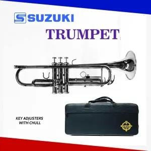 Silver SUZUKI Silver Plated Musical Trumpet Bb Pitch Silver