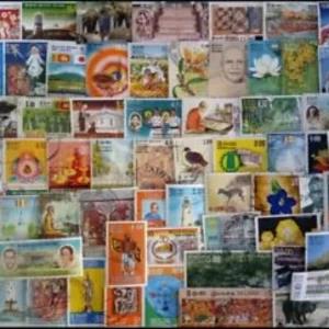 Postage Sri Lankan Old Stamps (Pack of 15)