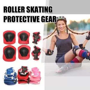 Pink Color 6Pcs Children Kids Elbow Knee Pad Wrist Guard Pro