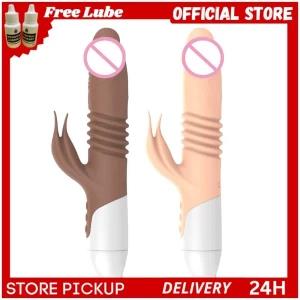 Heat up and down g spot rabbit Vibrating Dildo sex toy