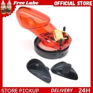 Male plastic chastity cage sex toy bdsm