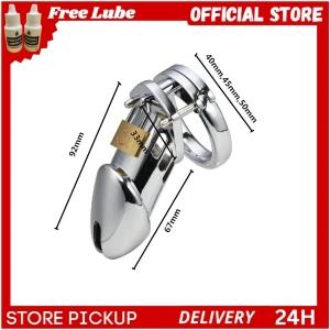Male steel full cover Chastity Cage bdsm sex toy
