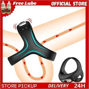 Rechargeable Vibrator cock Rings for Delay sex toy