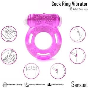 Vibrating Cock Ring Silicone Sex Toy for Men & Couples