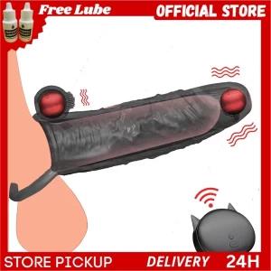 Vibrating Enlarge Reusable condom sex toy
