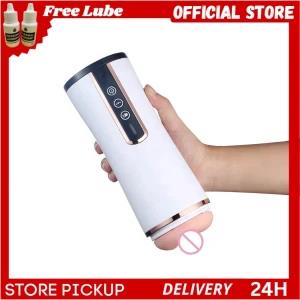 Mens vibrate masturbation Cup with Voice sex toy