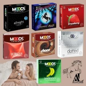 MOODS DELAY FLAVOURED DOTTED ULTRA THIN CONDOMS 21 Pcs