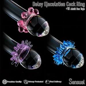 Premium Silicone Cock Ring Set Sex Toy for Men