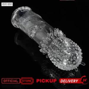 silicon reusable and penis extendable condom E sex toy