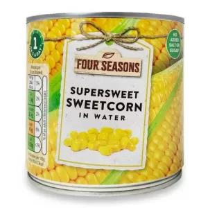 Four Seasons Supersweet Sweetcorn In Water 340g (285g Draine