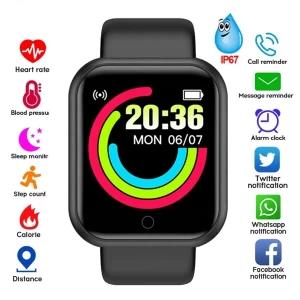 D20 Smartwatch Fitness Tracker Bluetooth Smart Watch