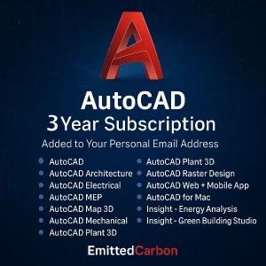 AutoCAD 2026/25/24/23/22 -3 Year Subscription