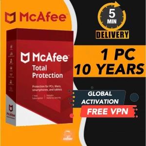 McAfee Total Protection 2024 Software - 10 YEARS