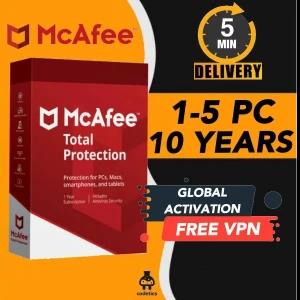 McAfee Total Protection 2025 5PC 10-YR Software