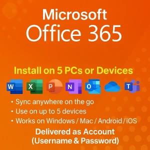 Microsoft Office 365 5 Devices