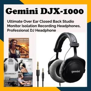Black Gemini Sound DJ Equipment Mixing Headset System DJX-10