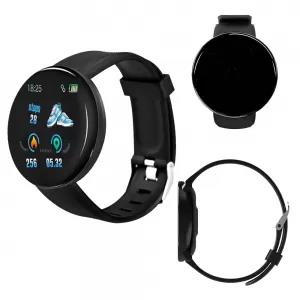 Black D18 Smart watch Heart Rate Monitor Mens Womens Smart