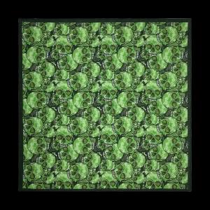 Skull Craze Bandana Edgy Green Skulls