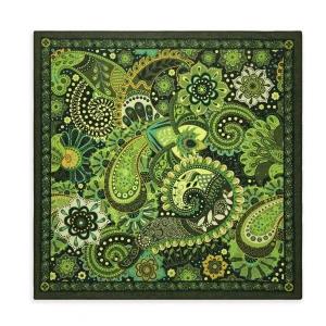 Vintage American Green Paisley Bandana - Adult, Cotton