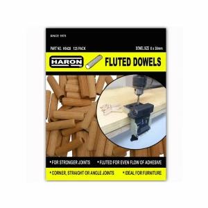 FLUTED DOWELS 8MM X 38MM - 125 PACK