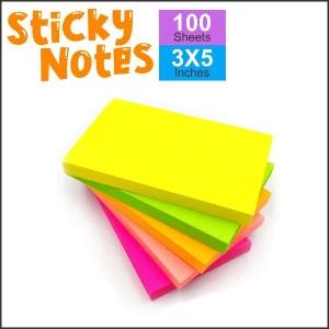 Multicolor Sticky Notes Self-Stick Paper Size: 3X5 inch