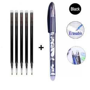Black Erasable Pen Set 0.5 mm Washable Handle Magic