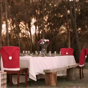 1Pcs Elasticity Chair Cover Santa Ornaments Christmas Decora