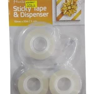 Generic Sticky Tape & Dispenser Easy Tear Clear Finish