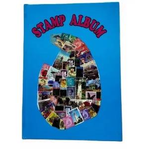 Blue Postage Stamp Collection Album (Large) L:24.5cm W :17.5 cm