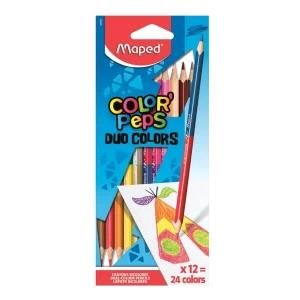 Maped Duo Colour Pencils (12 pencil 24 Colour )