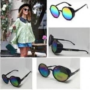 Fashion Round Steampunk Vintage UV 400 CE Sunglass