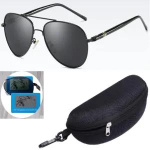 Black Black Pilot Sun Glasses Aviation Men Polarized Sunglas