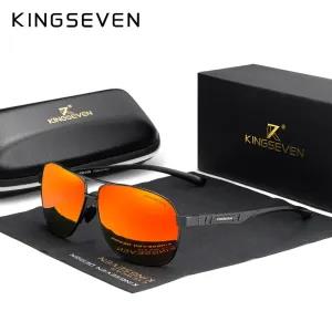 Black Red Kingseven Brand Polarized UV400 Mirror Aluminum Re