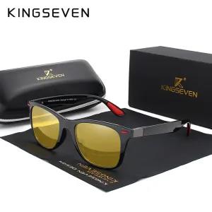Black Yellow Kingseven Classic Polarized UV400 Mirror Anti r