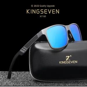 Grey Blue KINGSEVEN Men Polarized Rectangle Shades Sunglasse