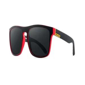 Red Black Polarized Sunglasses Luxury Design Mens Retro Sun