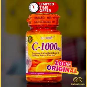 Acorbic Vitamin C 1000 mg Skin Whitening Antioxidant -