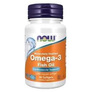 NOW Supplements Omega-3 Fish Oil 30 Softgels Health
