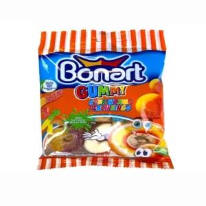 Bonart Gummy Sour Worms & Peach Jelly Candy 80g