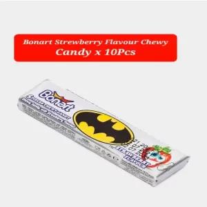 Bonart Strawberry Flavour 5Pieces Chewy Gum Candy x 10Pcs