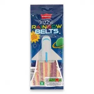 Dominion Fizzy Rainbow Belts Gummies Candy 75g UK