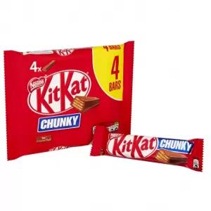 Kit Kat Chunky Milk Chocolate Bar, 4 x 32g Pack